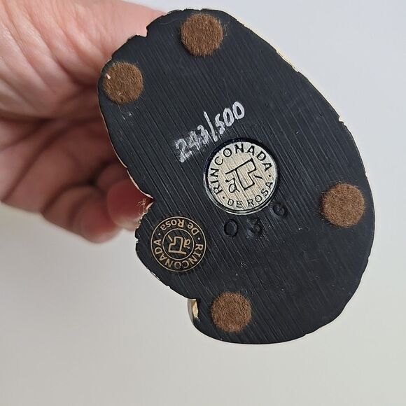 Artesania Rinconada Lion 3.5"L Baby 2" limited color White Gold Pottery Figurine - Picture 15 of 16